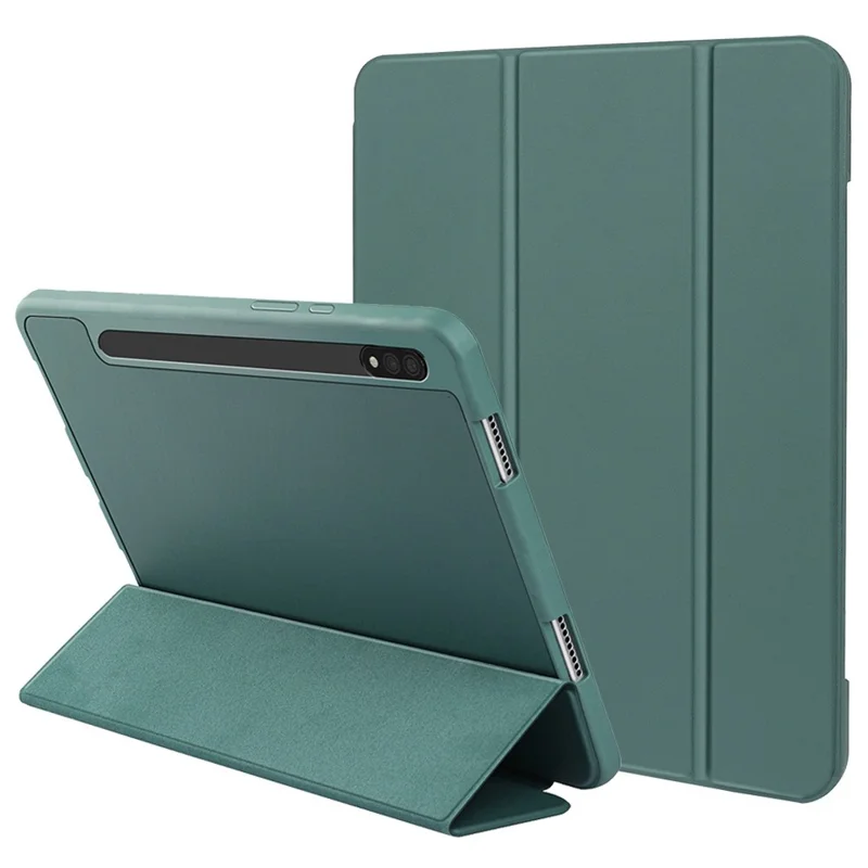 For Samsung Galaxy Tab S8 Ultra Auto Wake/Sleep Function Full Body Protection Tablet Case with Stand/Pencil Slot - Green