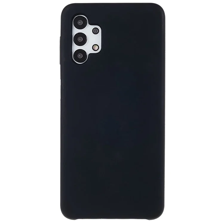 Для Samsung Galaxy A32 5G Solid Silacone Ultra Slim Shock-resept Phone Case Шелковисто-мороженое Шок-воздушная Крышка - Черный