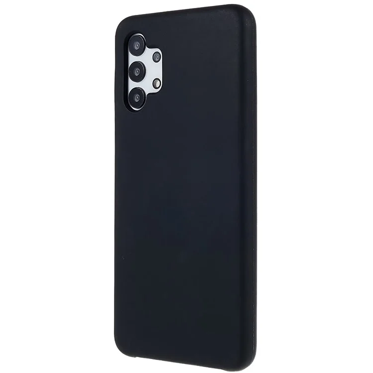 Для Samsung Galaxy A32 5G Solid Silacone Ultra Slim Shock-resept Phone Case Шелковисто-мороженое Шок-воздушная Крышка - Черный