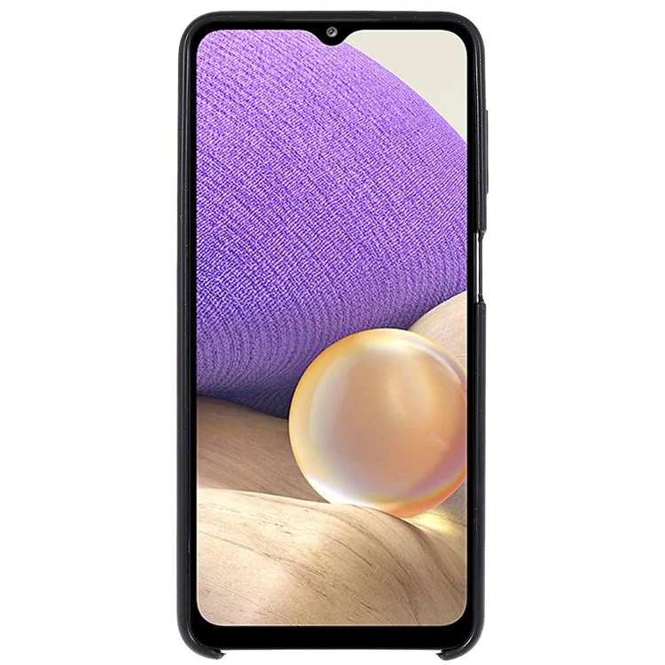 Для Samsung Galaxy A32 5G Solid Silacone Ultra Slim Shock-resept Phone Case Шелковисто-мороженое Шок-воздушная Крышка - Черный