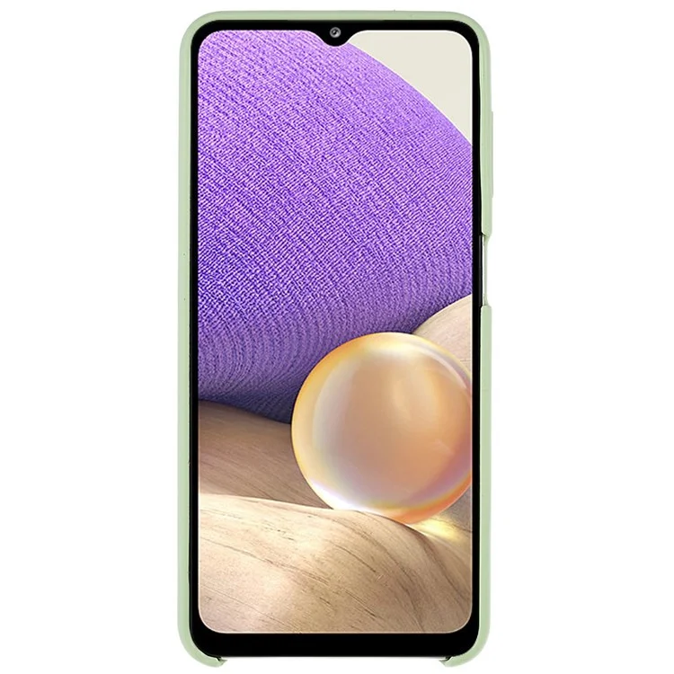 For Samsung Galaxy A32 5G Solid Silicone Ultra Slim Shockproof Phone Case Silky-Soft Touch Shockproof Back Cover - Green