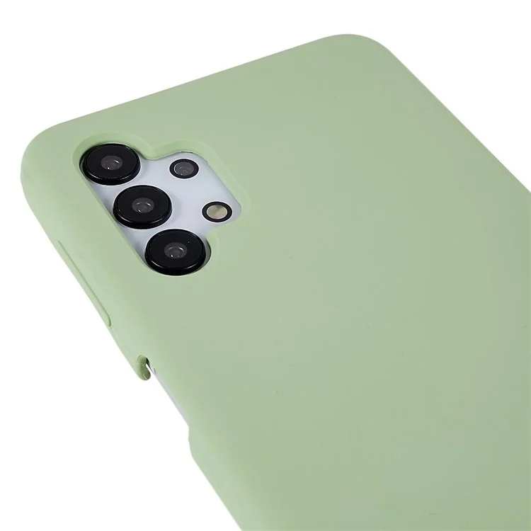 For Samsung Galaxy A32 5G Solid Silicone Ultra Slim Shockproof Phone Case Silky-Soft Touch Shockproof Back Cover - Green