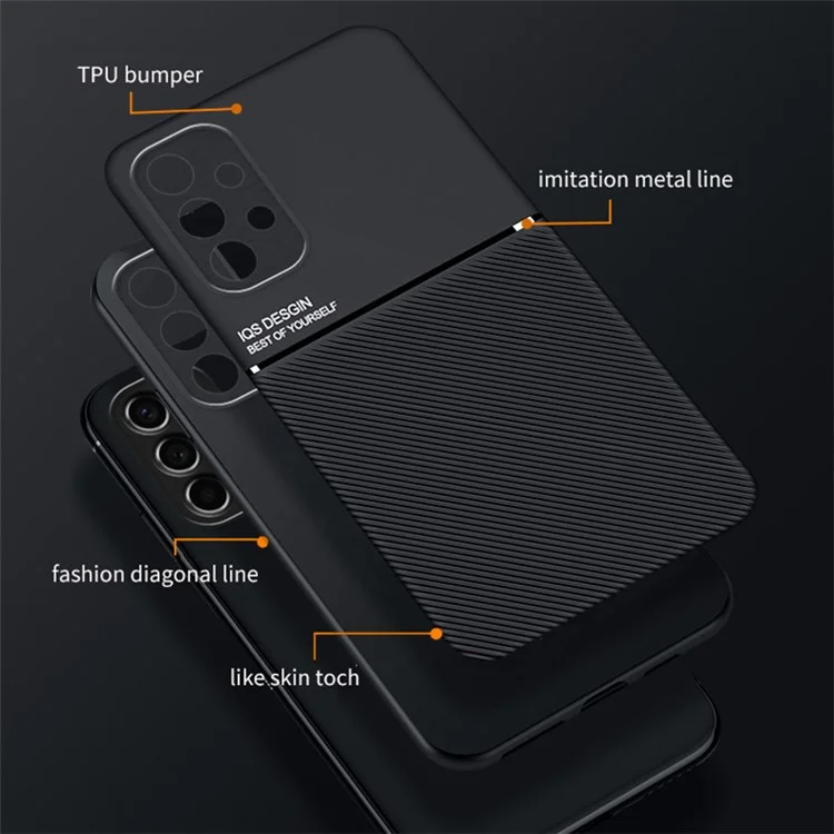 Para Samsung Galaxy A13 4G Case de Teléfono de Cuero PU Impreso TPU Tapa Trasera Con Hoja de Metal Incorporada - Rojo