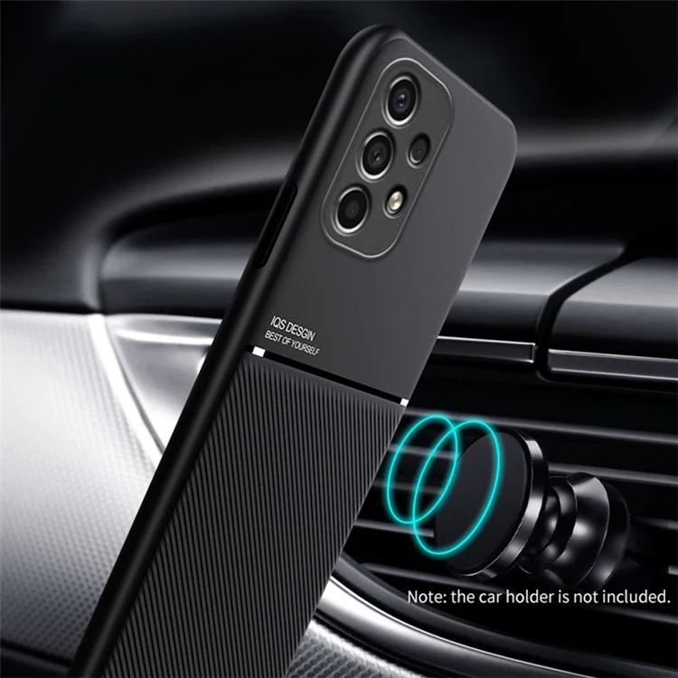 Para Samsung Galaxy A13 4G Impreso Funda de teléfono de cuero PU Cubierta trasera de TPU con lámina de metal incorporada - Rojo