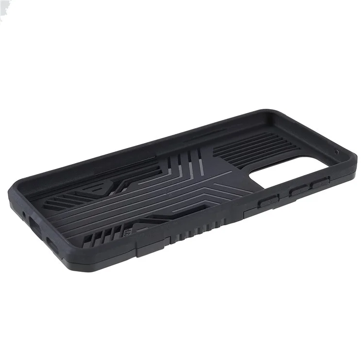 Proyecto Mechwarrior Para Samsung Galaxy A33 5G Way-Fall Well Incorporado Hoja De Metal Híbrido Hard PC Soft Tpu Case Con El Clip De Retroceso Kickstand - Negro