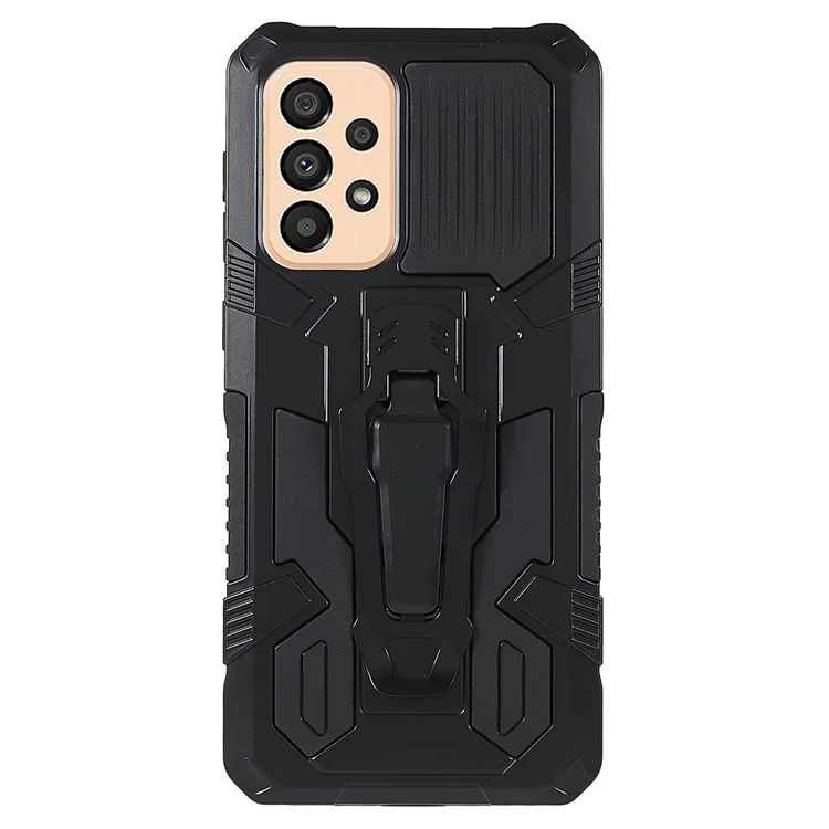 Proyecto Mechwarrior Para Samsung Galaxy A33 5G Way-Fall Well Incorporado Hoja De Metal Híbrido Hard PC Soft Tpu Case Con El Clip De Retroceso Kickstand - Negro