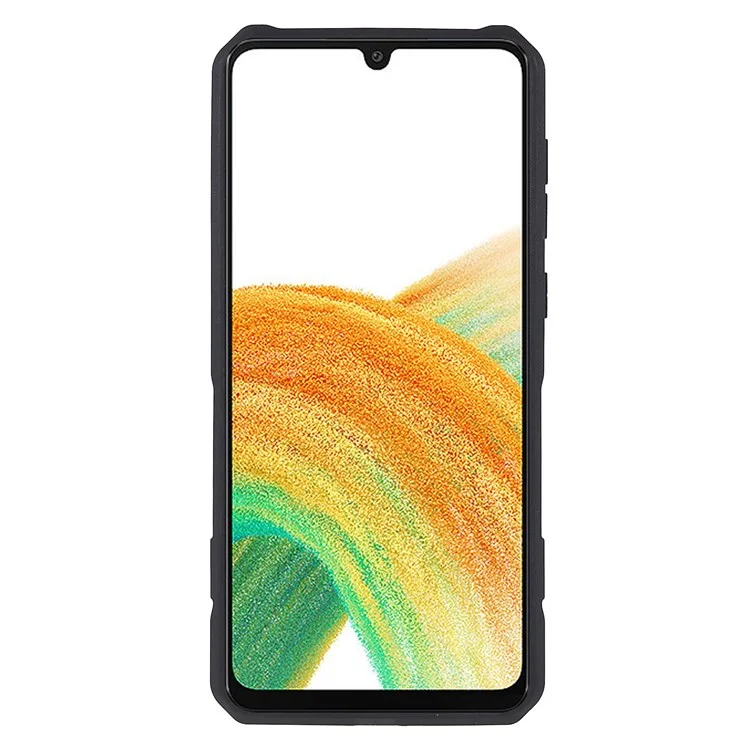 Proyecto Mechwarrior Para Samsung Galaxy A33 5G Way-Fall Well Incorporado Hoja De Metal Híbrido Hard PC Soft Tpu Case Con El Clip De Retroceso Kickstand - Negro