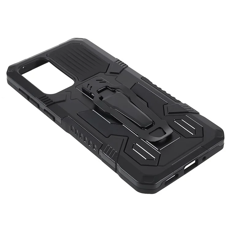 Proyecto Mechwarrior Para Samsung Galaxy A33 5G Way-Fall Well Incorporado Hoja De Metal Híbrido Hard PC Soft Tpu Case Con El Clip De Retroceso Kickstand - Negro