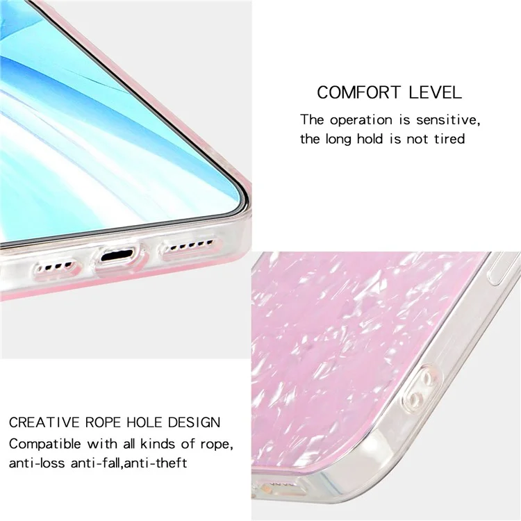 IPAKY for Samsung Galaxy A13 4G IMD Phone Case TPU Soft Edge + Acrylic Hard Bottom Protective Cover - White