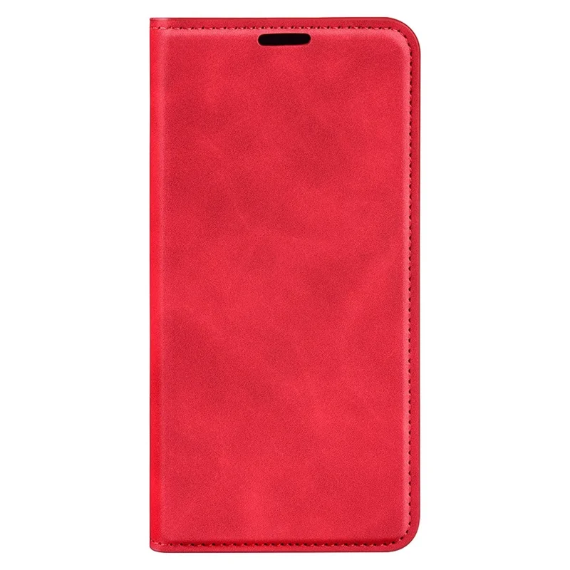 Para o Samsung Galaxy M33 5G (versão Global) Skin Touch Feeling PU Conte de Caso Magnético de Fechamento Auto - Vermelho