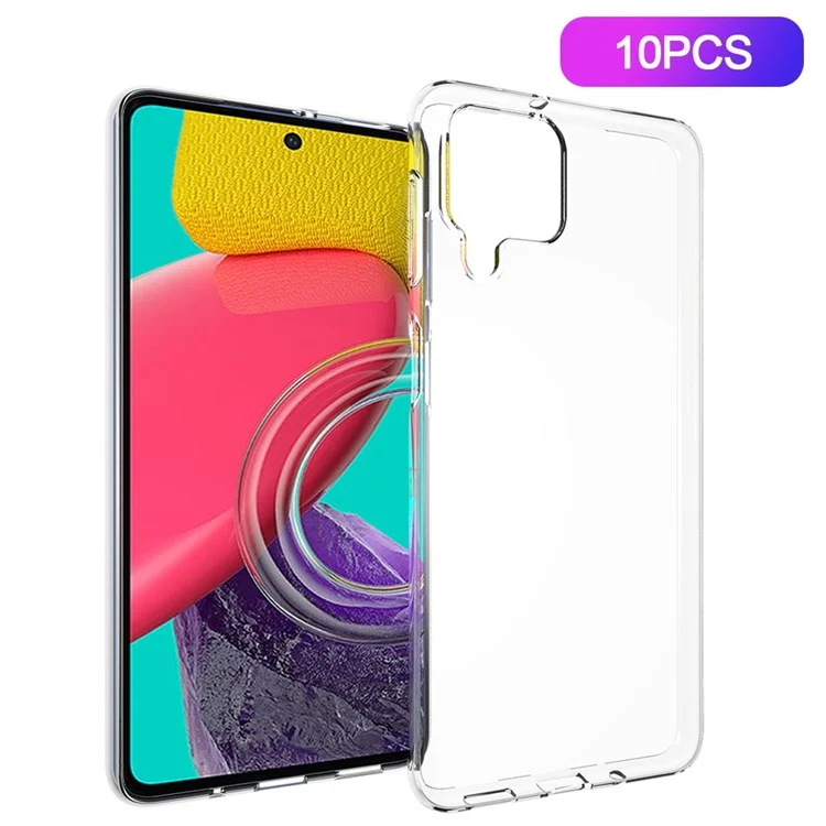 10Pcs/Pack Mobile Phone Bag Case for Samsung Galaxy M53 5G, Precise Cutouts Clear TPU Inner Watermark-Free Phone Cover