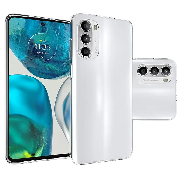 10 pezzi / confezione per Motorola Moto G52 4G / G82 5G Custodia per telefono anti-polvere Taglio preciso Custodia per telefono in TPU trasparente senza filigrana