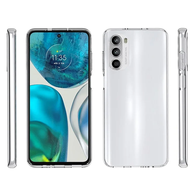10 pezzi / confezione per Motorola Moto G52 4G / G82 5G Custodia per telefono anti-polvere Taglio preciso Custodia per telefono in TPU trasparente senza filigrana