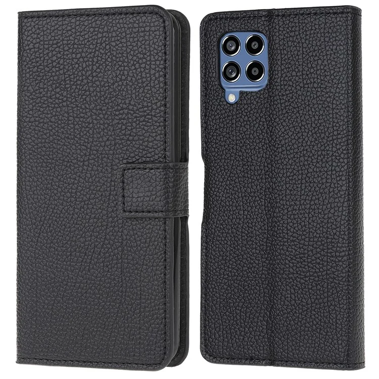 Para Samsung Galaxy M53 5G Litchi Texture Wallet Case de Billetera PU Cubierta de Teléfono de Cuero PU