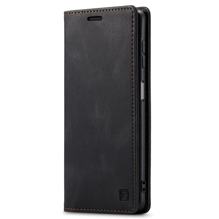 Autspace A01 -serie Für Samsung Galaxy A13 5G / A04s 4G (164,7 X 76,7 X 9,1 Mm) PU Lederpuppe RFID Blocking Wallet Ständer Flip Cover - Schwarz