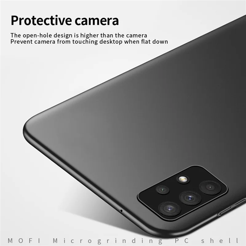 MOFI JK PC Series-1 Shield for Samsung Galaxy A32 4G (EU Version) Matte Surface Ultra Slim Phone Case Anti-drop Hard PC Back Cover with Strap - Black