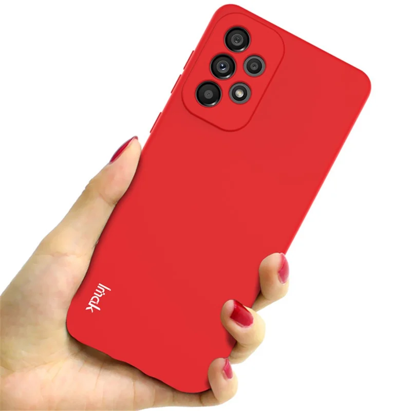 IMAK UC-2 Series For Samsung Galaxy A73 5G Wear-resistant Solid Color Skin-touch Well-protected Phone TPU Case Shell - Red