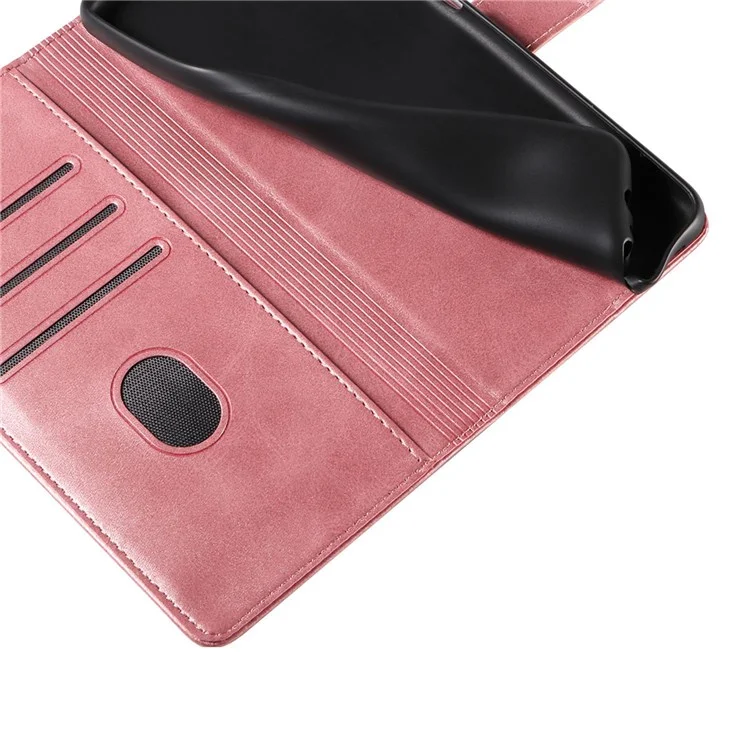 For Samsung Galaxy A53 5G PU Leather with TPU Inner Cover Magnetic Buckle Viewing Stand Flip Wallet Case - Rose Gold