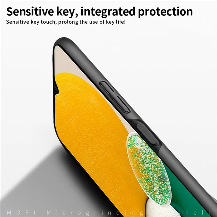 MOFI JK PC Series-1 Shield Matte Phone Case para Samsung Galaxy A13 5G, Protección a prueba de caídas Cubierta de smartphone PC con correa - Negro