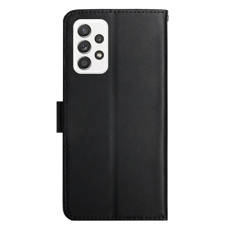 Pour Samsung Galaxy A23 4G (165,4 x 76,9 x 8,4 Mm) Ferme Magnétique Authentique en Cuir Nappa Nappa Portefeuille Book Flip Phone Case - le Noir
