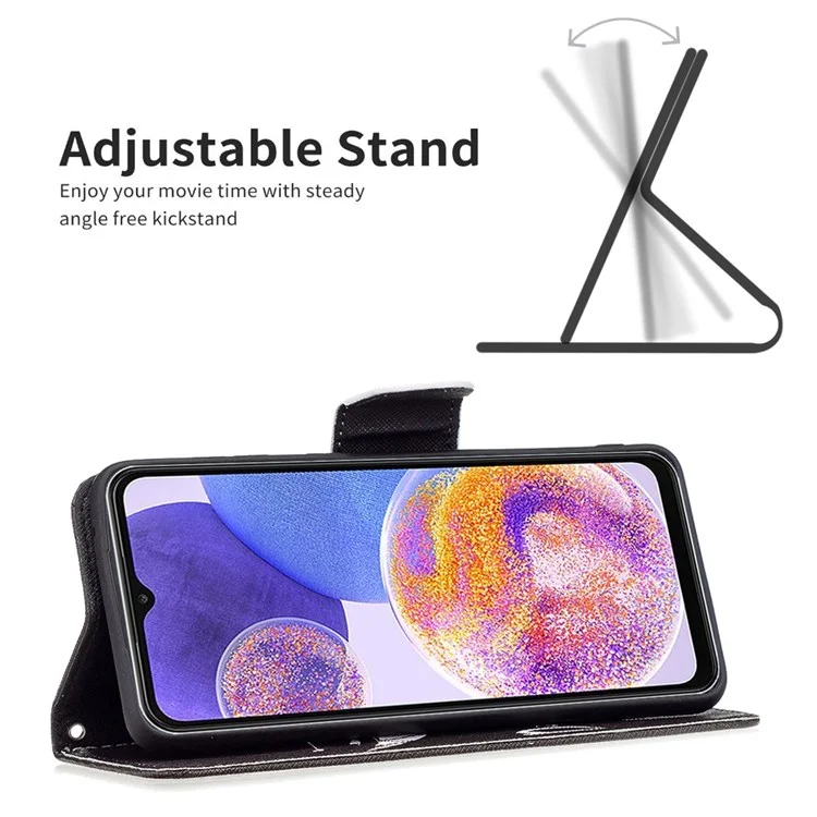 Per Samsung Galaxy M23/F23 5G BF Stampa di Stampa in Pelle Serie 1 Custodia di Chiusura Magnetica Con Guscio Protettivo Per il Portafoglio Folio Regolabile - Non Toccare il Mio Telefono