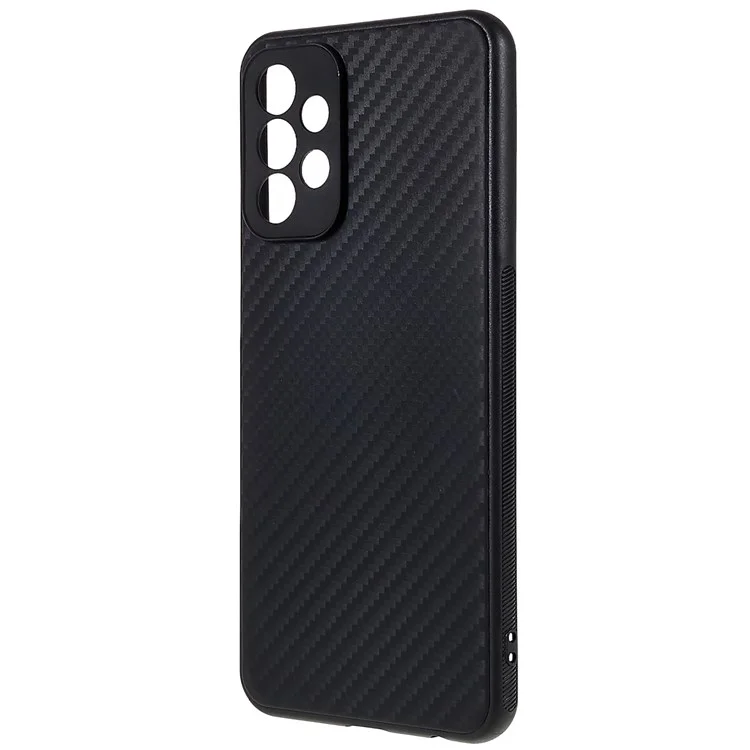 Para Samsung Galaxy A23 4G / 5G (Versión Global) Funda de Fibra de Carbono Suave TPU Anti-Huellas Dactilares Antideslizante Funda Protectora de Teléfono
