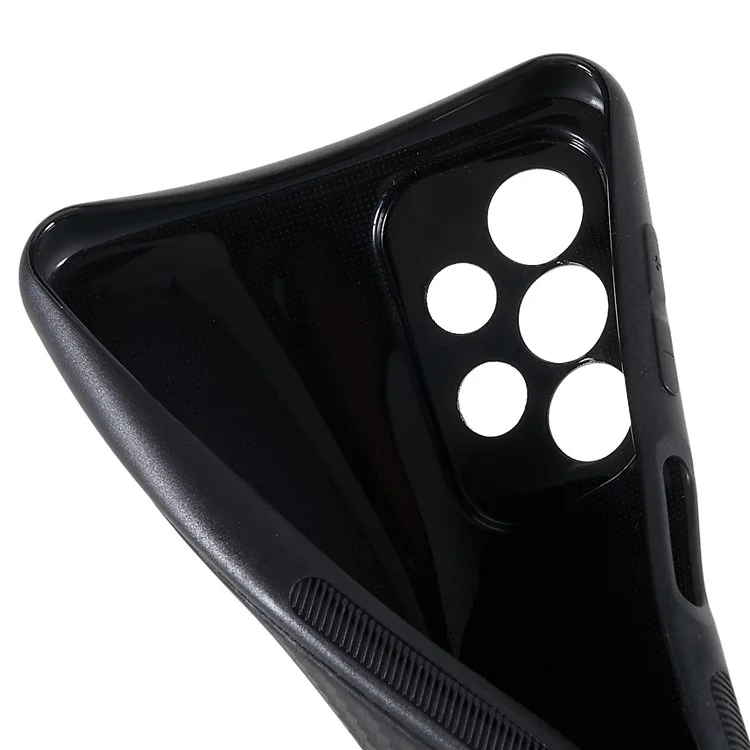 Para Samsung Galaxy A23 4G / 5G (Versión Global) Funda de Fibra de Carbono Suave TPU Anti-Huellas Dactilares Antideslizante Funda Protectora de Teléfono