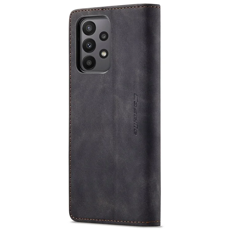 CASEME 013 Serie per Samsung Galaxy A23 5G (Versione globale) / Custodia telefonica 4G Borsa in pelle PU assorbita automaticamente Portafoglio Foldable Stand Custodia per telefono - Nero