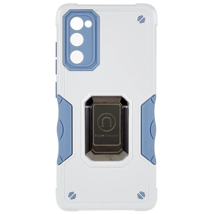 Для Samsung Galaxy S20 fe 2022/S20 Fe/s20 Fan Edition/S20 fe 5G/S20 Fan Edition 5G/S20 Lite Shock -reseact Soft TPU Hard PC Case с Кольцевым Креплением. - Серебряный