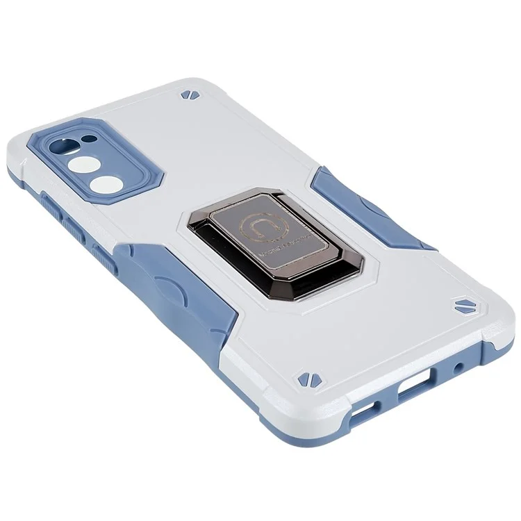 Для Samsung Galaxy S20 fe 2022/S20 Fe/s20 Fan Edition/S20 fe 5G/S20 Fan Edition 5G/S20 Lite Shock -reseact Soft TPU Hard PC Case с Кольцевым Креплением. - Серебряный