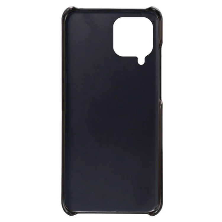 For Samsung Galaxy M53 5G Phone Protector All-round Shockproof Textured PU Leather Coated PC Phone Case - Black