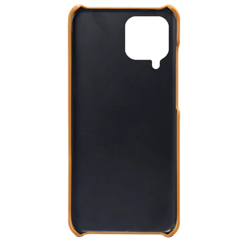 For Samsung Galaxy M53 5G Phone Protector All-round Shockproof Textured PU Leather Coated PC Phone Case - Orange