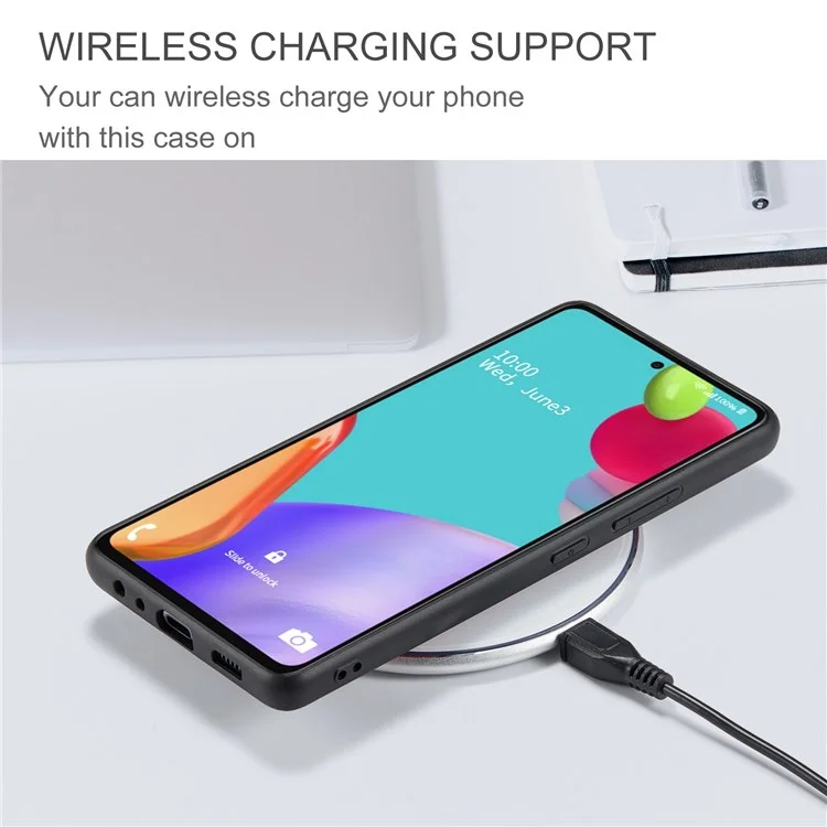 JEEHOOD For Samsung Galaxy A33 5G Zipper Wallet Kickstand Phone Case Detachable Magnetic Absorption Leather Coated TPU Cover - Black
