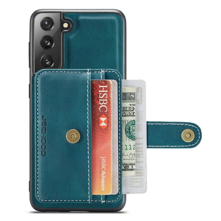 Cubierta Desmontable De Jeehood Para Samsung Galaxy S20 Plus 4G/5G Magnet Wallet Cuero Recubierto TPU RFID Bloqueo De Teléfonos Móviles Bloqueo De Teléfono Móvil - Azul