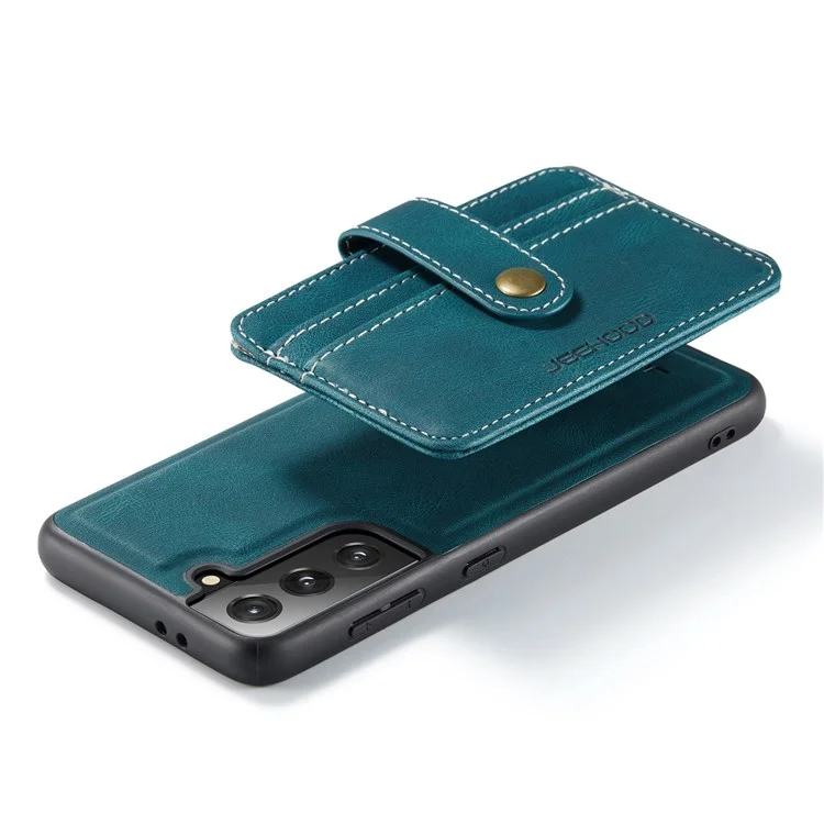 Cubierta Desmontable De Jeehood Para Samsung Galaxy S20 Plus 4G/5G Magnet Wallet Cuero Recubierto TPU RFID Bloqueo De Teléfonos Móviles Bloqueo De Teléfono Móvil - Azul