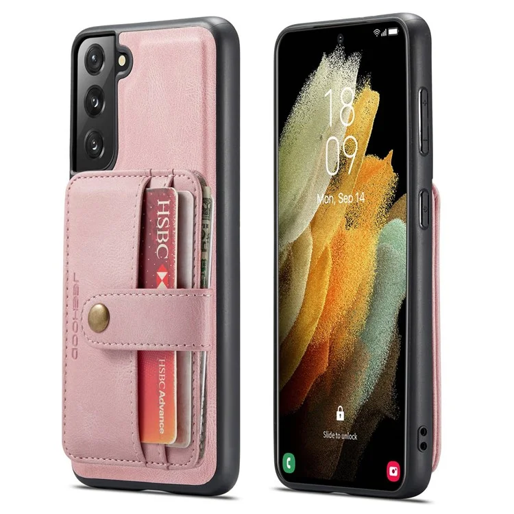 Couverture Détachable Jeehood Pour Samsung Galaxy S20 Plus 4G / 5G Portefeuille Magnétique En Cuir TPU RFID Blocking Mobile Phone Case - Rose