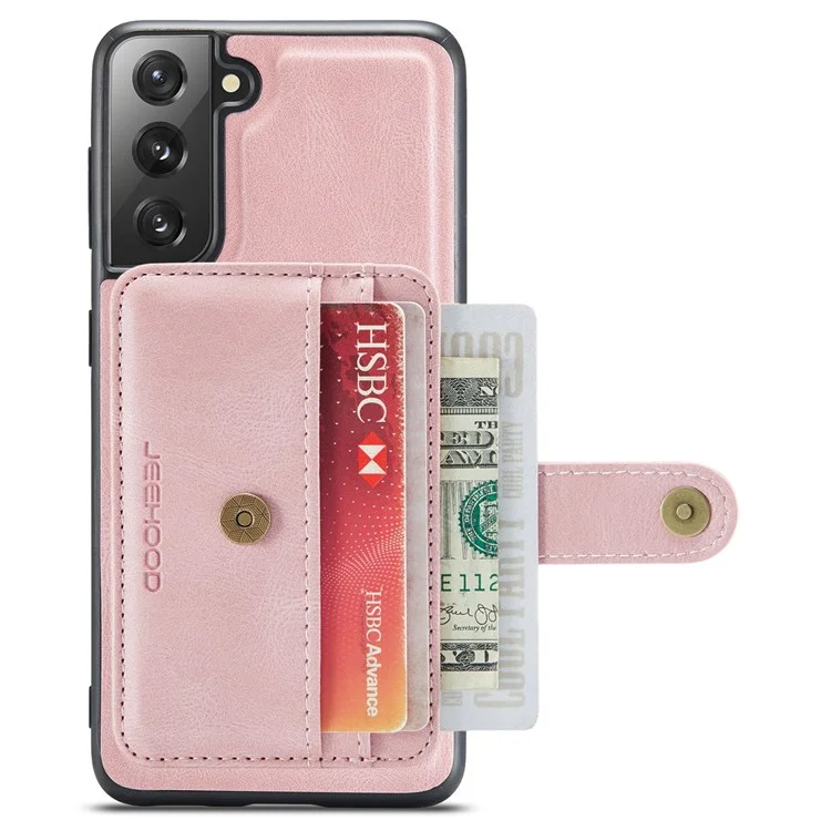 Couverture Détachable Jeehood Pour Samsung Galaxy S20 Plus 4G / 5G Portefeuille Magnétique En Cuir TPU RFID Blocking Mobile Phone Case - Rose
