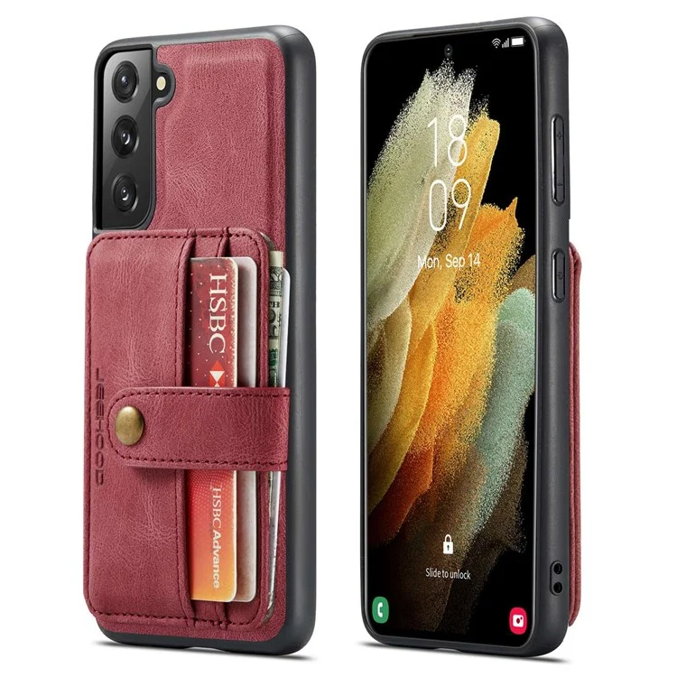 Couverture Détachable Jeehood Pour Samsung Galaxy S20 Plus 4G / 5G Portefeuille Magnétique En Cuir TPU RFID Blocking Mobile Phone Case - Rouge