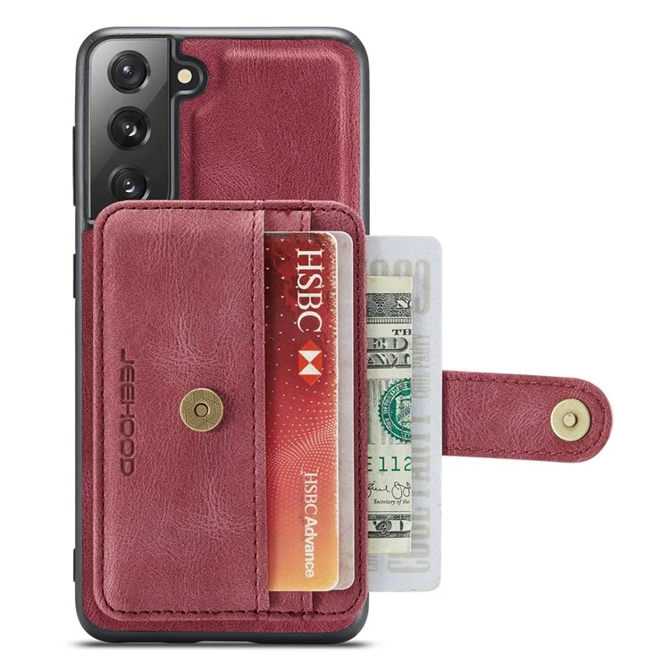 Couverture Détachable Jeehood Pour Samsung Galaxy S20 Plus 4G / 5G Portefeuille Magnétique En Cuir TPU RFID Blocking Mobile Phone Case - Rouge
