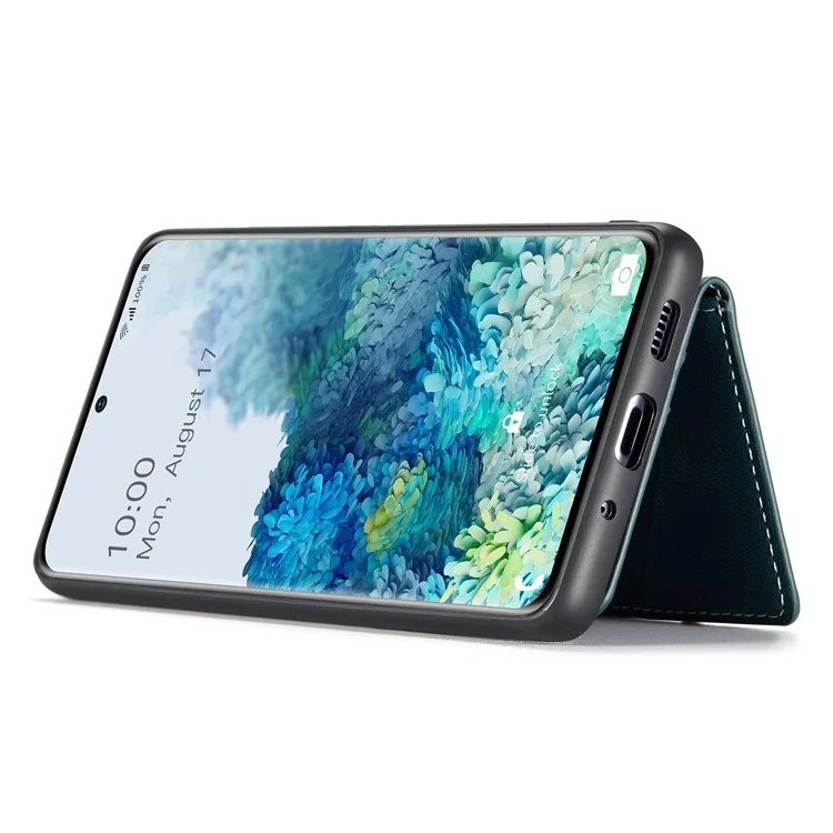 JEEHOOD For Samsung Galaxy S20 Plus 4G/S20 Plus 5G Detachable 2-in-1 Phone Cover PU Leather Coated TPU Wallet Kickstand Case - Green