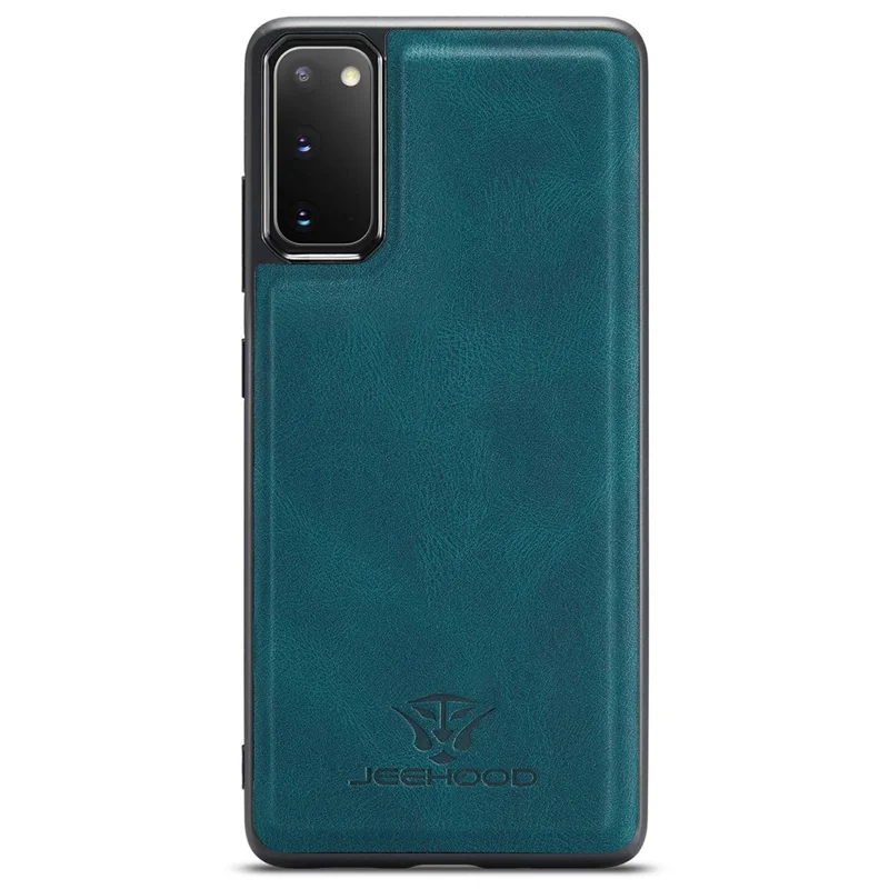 JEEHOOD For Samsung Galaxy S20 4G/5G Detachable Wallet Kickstand Case PU Leather Coated TPU Well-protected Phone Shell - Green