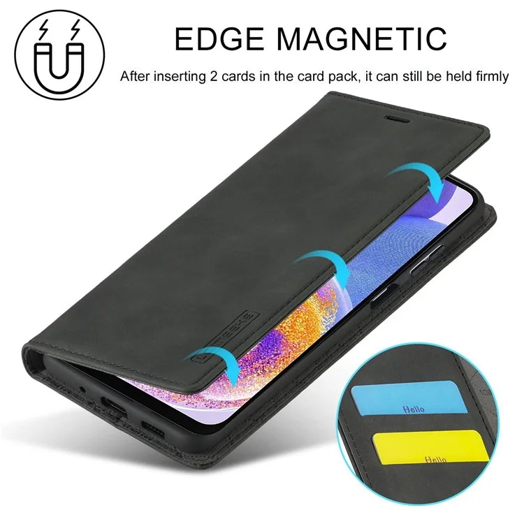 LC.IMEEKE Per Samsung Galaxy A23 4G / 5G (Versione Globale) / M23 5G / F23 5G Custodia Portafoglio in Pelle PU con Chiusura Magnetica e Supporto - Nero