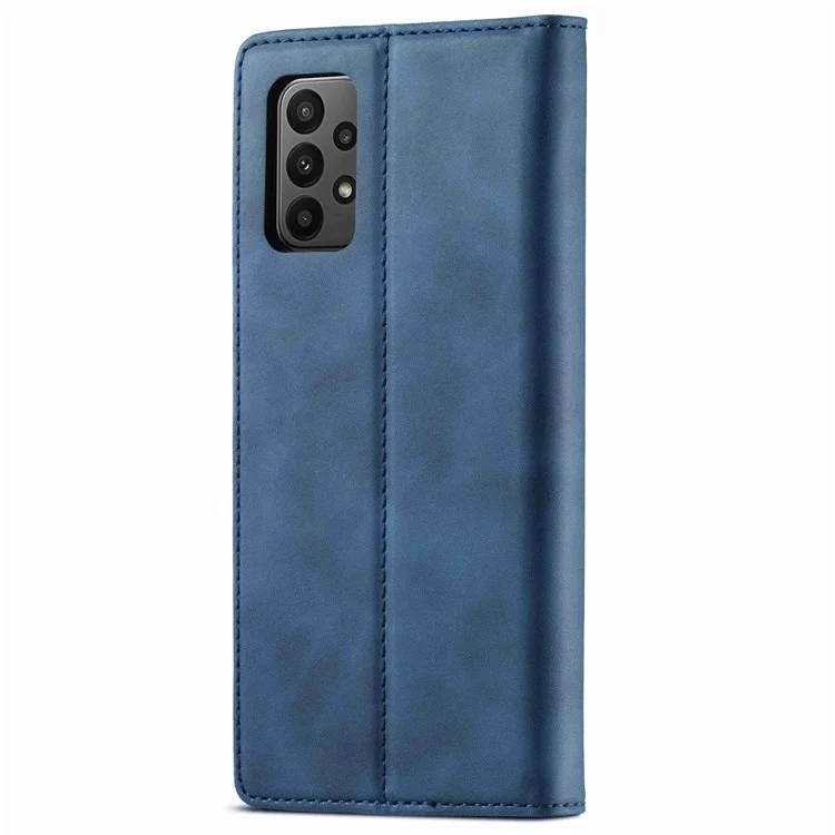 LC.IMEEKE для Samsung Galaxy A23 4G / 5G (глобальная версия) / M23 5G / F23 5G Кожаный чехол-бумажник с магнитной застежкой и подставкой - синий