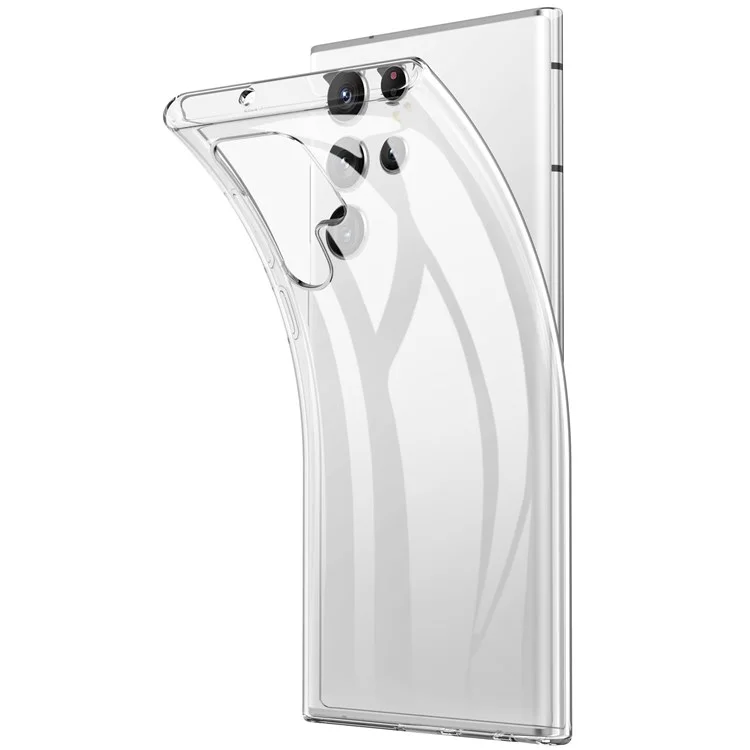 Étui TPU transparent pour Samsung Galaxy S22 Ultra 5G, Coque de protection du téléphone anti-traces de doigts et résistante aux chutes