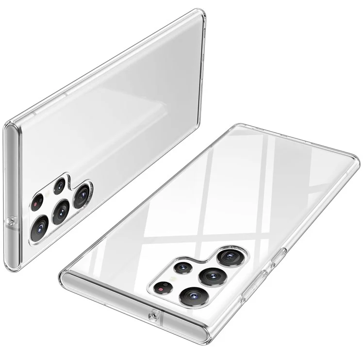 Étui TPU transparent pour Samsung Galaxy S22 Ultra 5G, Coque de protection du téléphone anti-traces de doigts et résistante aux chutes