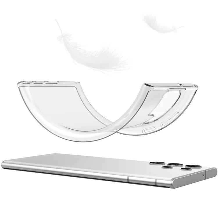 Étui TPU transparent pour Samsung Galaxy S22 Ultra 5G, Coque de protection du téléphone anti-traces de doigts et résistante aux chutes