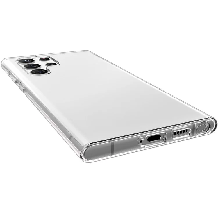Étui TPU transparent pour Samsung Galaxy S22 Ultra 5G, Coque de protection du téléphone anti-traces de doigts et résistante aux chutes