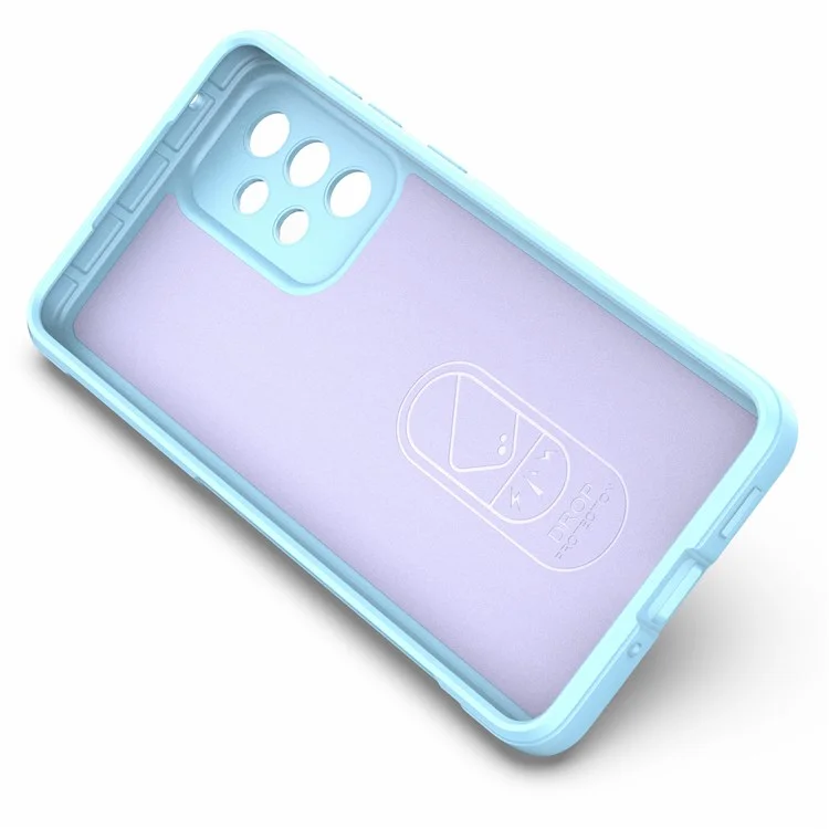 Cell Phone Cover Bag for Samsung Galaxy A73 5G, Drop Resistant TPU Rugged Back Phone Case - Baby Blue