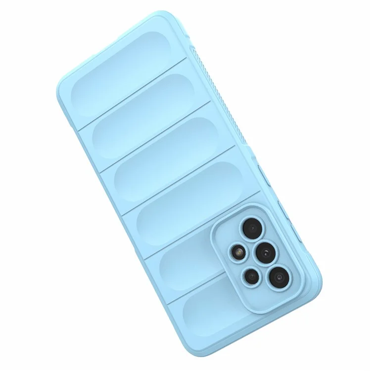 Cell Phone Cover Bag for Samsung Galaxy A73 5G, Drop Resistant TPU Rugged Back Phone Case - Baby Blue