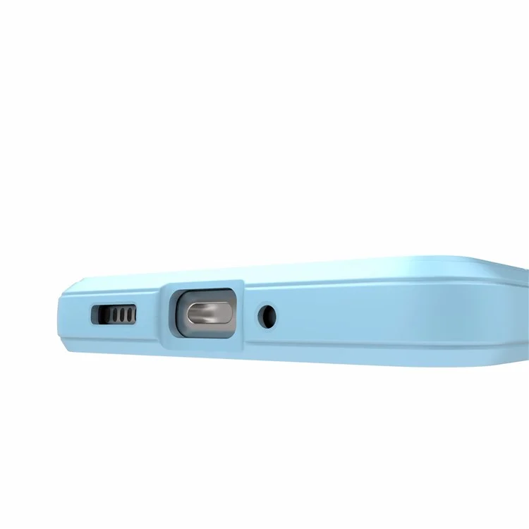 Cell Phone Cover Bag for Samsung Galaxy A73 5G, Drop Resistant TPU Rugged Back Phone Case - Baby Blue